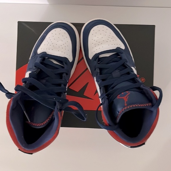Jordan 1 White/Universal Red/Blue sz 5.5 - Picture 3 of 6